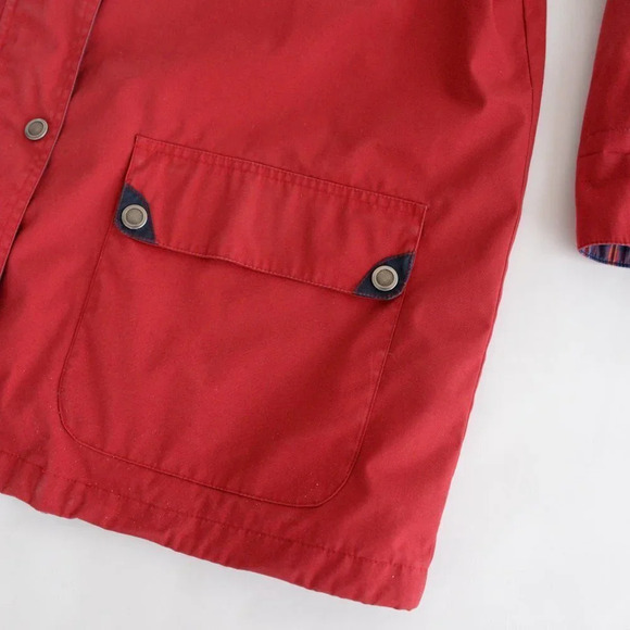 Vintage Sequence Image Red Full Zip Up Utility Coat Size XL - Picture 7 of 15